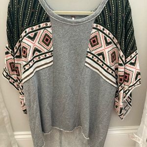 FreePeople Patchwork short sleeve t-shirt